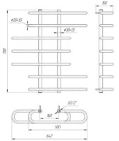 Полотенцесушитель Mario Parus 700х650/160 фото №2 — интернет-магазин Desire.md
