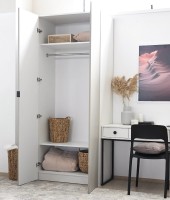 Шкаф Fabrik Home Hardy 2 двери Cерый Мат МДФ фото №3 — интернет-магазин Desire.md