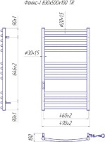 Uscător de prosoape Mario Phoenix-I TR-I 830х500/100 TR K imaginea #2 — magazin online Desire.md