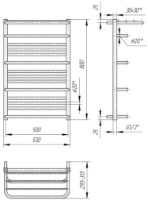 Uscător de prosoape Mario Premium Luxor 800х530/500 imaginea #2 — magazin online Desire.md