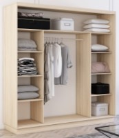 Dulap cu uşi glisante Mobildor-Lux Fox Mirror 210x220 Oak Sonoma (fox6884) imaginea #2 — magazin online Desire.md