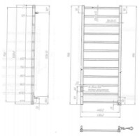 Uscător de prosoape Mario Tokio-I 1200х500/80 TR K imaginea #2 — magazin online Desire.md