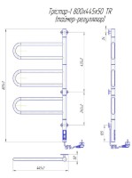 Uscător de prosoape Mario Tristar-I  800х445/55 R imaginea #2 — magazin online Desire.md