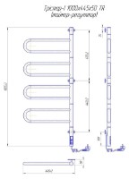 Полотенцесушитель Mario Tristar-I 1000х445/55 TR фото №2 — интернет-магазин Desire.md