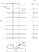 Uscător de prosoape Mario Sahara 900х500/160 imaginea #2 — magazin online Desire.md