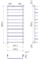 Uscător de prosoape Mario Standart 1200х530/500 imaginea #2 — magazin online Desire.md