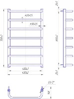 Uscător de prosoape Mario Standart 700х430/400 imaginea #2 — magazin online Desire.md