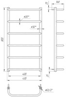 Uscător de prosoape Mario Standart HP 800х430/400 imaginea #2 — magazin online Desire.md