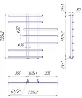 Uscător de prosoape Mario Symphony 700х770/160 imaginea #2 — magazin online Desire.md