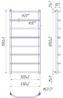 Полотенцесушитель Mario Trapeze HP 1100х530/500 фото №2 — интернет-магазин Desire.md
