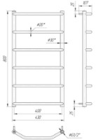 Полотенцесушитель Mario Trapeze HP 800х430/400 фото №2 — интернет-магазин Desire.md