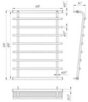 Uscător de prosoape Mario Venus 830х600/800 imaginea #2 — magazin online Desire.md