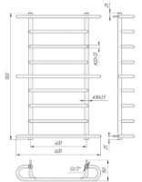Uscător de prosoape Mario Verona 900х600/400 imaginea #2 — magazin online Desire.md