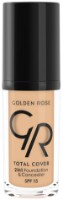 Fond de ten pentru față Golden Rose Total Cover 2in1 Foundation & Concealer 11 imaginea #1 — magazin online Desire.md