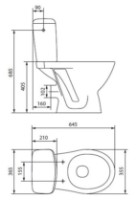 Vas WC Cersanit Koral (109731) imaginea #3 — magazin online Desire.md