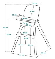 Scaun de masa Lionelo Mona Flower imaginea #2 — magazin online Desire.md