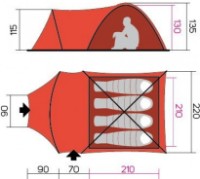 Палатка Hannah Arrant 4 Spring Green/Cloudy Grey фото №4 — интернет-магазин Desire.md