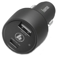 Încărcător auto Hama USB-C+USB-A 42 Watt Black (183323)