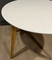 Masă pentru bucătărie MobiCasa Geneva 100/140x100 White/Natural Wax imaginea #5 — magazin online Desire.md