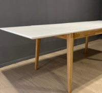 Masă pentru bucătărie MobiCasa Oslo 140/230x90 White/Natural Wax imaginea #2 — magazin online Desire.md