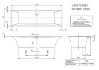 Ванна Villeroy&Boch Squaro Edge 170x75 (UBQ170SQE2DV01) фото №2 — интернет-магазин Desire.md