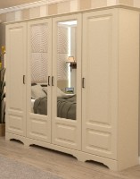 Шкаф Yasen Бостон 4Д2З Слоновая кость/Ваниль Супермат фото №2 — интернет-магазин Desire.md