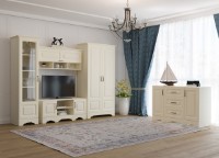 Витрина Yasen Бостон Бостон 1Д1ДС Слоновая кость/Ваниль Супермат фото №2 — интернет-магазин Desire.md