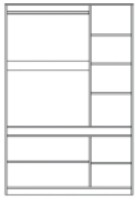 Dulap Yasen Venera 3D Stejar Craft Gri/Alb imaginea #3 — magazin online Desire.md