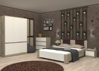 Dulap Yasen Venera 3D Stejar Craft Gri/Alb imaginea #2 — magazin online Desire.md