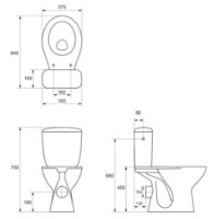 Унитаз Cersanit Basic (RR003-001) фото №2 — интернет-магазин Desire.md