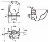 Унитаз Cersanit Caspia Rimless Slim (110843) фото №2 — интернет-магазин Desire.md