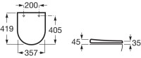 Capac de toaletă Roca Gap Round Compacto Rimless (A801D22001)