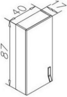 Шкаф-пенал Orka Modena 87x40 White Upper фото №3 — интернет-магазин Desire.md