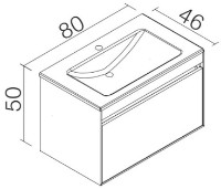 Dulap pentru lavoar Orka Patara 80 Navaro (2871) imaginea #2 — magazin online Desire.md