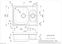 Chiuvetă de bucătărie Reginox Admiral 60 (L) Kgokg imaginea #2 — magazin online Desire.md