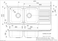 Кухонная мойка Reginox Centurio 30 Vlakbouw Kgokg фото №2 — интернет-магазин Desire.md
