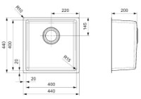 Chiuvetă de bucătărie Reginox Houston 40x40 imaginea #2 — magazin online Desire.md