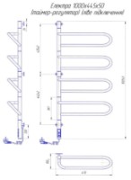 Uscător de prosoape Mario Electra-I 1000x445/150 TR Left imaginea #2 — magazin online Desire.md