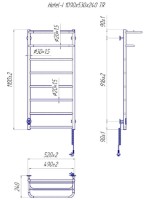 Uscător de prosoape Mario Hotel-I 1090x530/240 TR K imaginea #2 — magazin online Desire.md