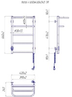 Uscător de prosoape Mario Hotel-I 650x430/240 TR K imaginea #2 — magazin online Desire.md
