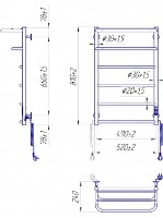 Uscător de prosoape Mario Hotel-I 800x530/240 TR K imaginea #2 — magazin online Desire.md