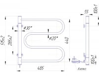 Uscător de prosoape Mario Lasso-I 515x485/55 imaginea #2 — magazin online Desire.md