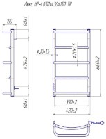 Полотенцесушитель Mario Lux HP-I 650x430/150 TR K фото №2 — интернет-магазин Desire.md