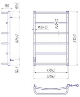 Uscător de prosoape Mario Lux HP-I 800x530/150 TR K imaginea #2 — magazin online Desire.md