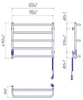 Полотенцесушитель Mario Lux-City-I 500x830/150 TR K фото №2 — интернет-магазин Desire.md