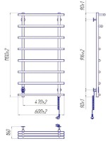 Uscător de prosoape Mario Mario-I 1100x630/160 TR K imaginea #2 — magazin online Desire.md