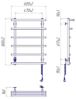 Uscător de prosoape Mario Mario-I 800x630/160 TR K imaginea #2 — magazin online Desire.md
