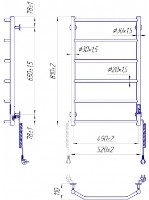 Полотенцесушитель Mario Trapeze HP-I 800x530/110 TR K фото №2 — интернет-магазин Desire.md