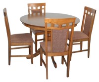 Set masă și scaune Evelin Capella V Burnish + 4 Deppa R Burnish/F-789 Brown