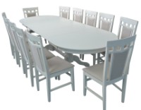 Set masă și scaune Evelin HV-33V Cream Light + 6 Deppa R Cream Light/NV-1WP imaginea #7 — magazin online Desire.md